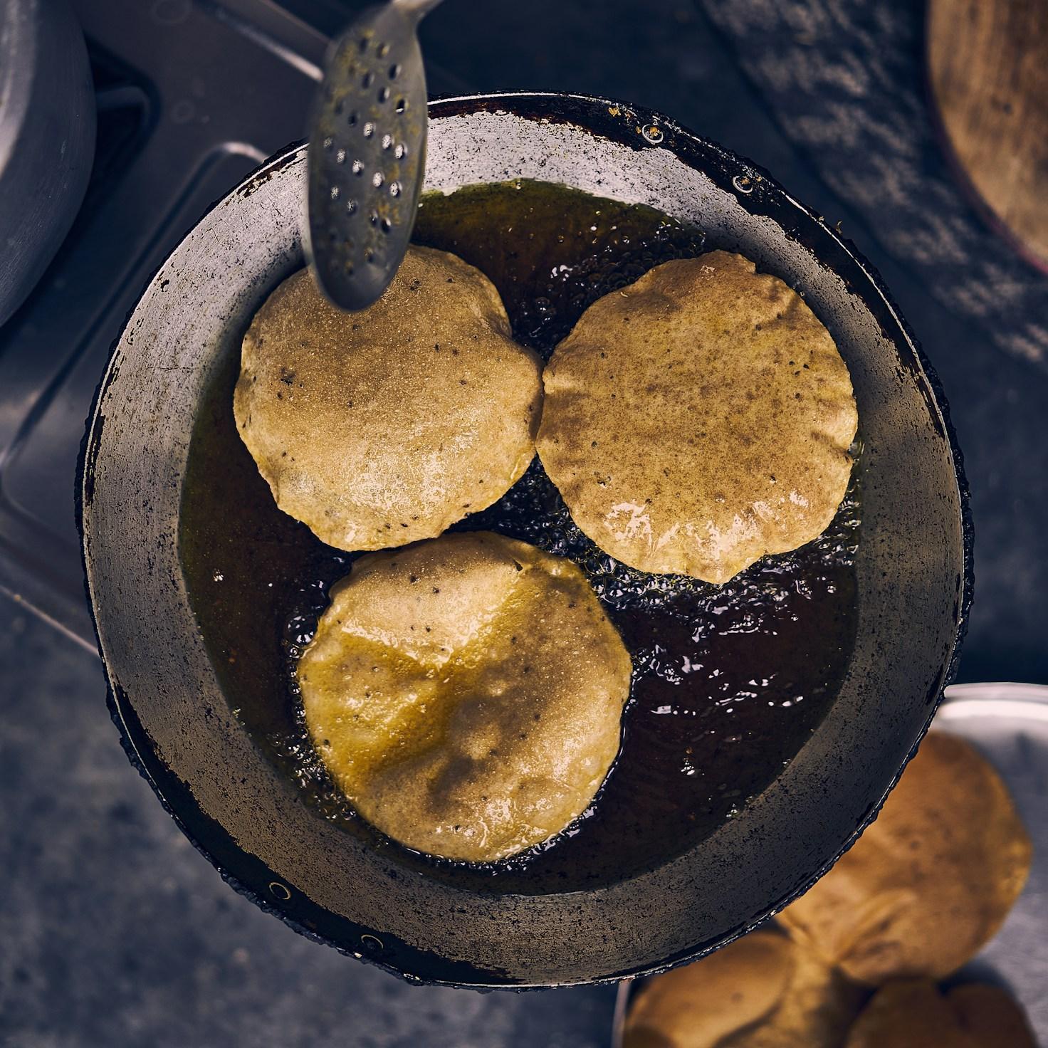 Balanced healthy meal prepared in a home kitchen